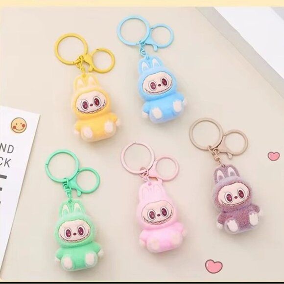 New Popular Hot! mini Blueberry Labubu Baby keychain dangeler figure - Picture 2 of 3